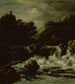 Landschap met waterval - Jacob van Ruisdael — weergave van het kunstwerk