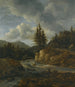 Landschapschilderij met een bergstroom - Jacob van Ruisdael — weergave van het kunstwerk