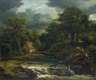 Jacob van Ruisdael - Wooded Landscape with Waterfall and Approaching Storm.webp