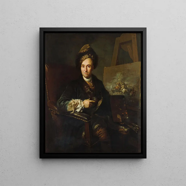The Battle Painter Ignace Jacques Parrocel - Jacob van Schuppen — framed artwork on a wall