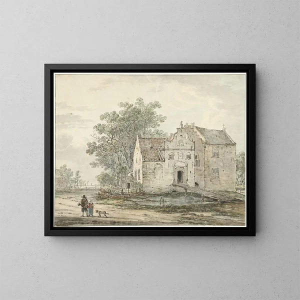 Château d'IJzendoorn dans la Betuwe - Jacob van Strij — framed artwork on a wall