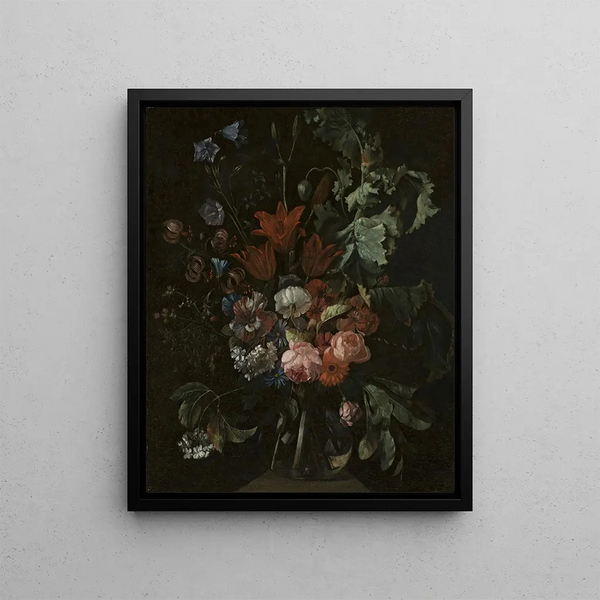 Jacob van Walscappelle - Flowers in a glass vase.webp