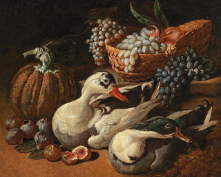 Jacob van de Kerckhoven - A fruit still life with a brace of duck.webp