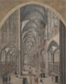 Binnenkant van de kathedraal van Straatsburg - Jacob van der Heyden — weergave van het kunstwerk