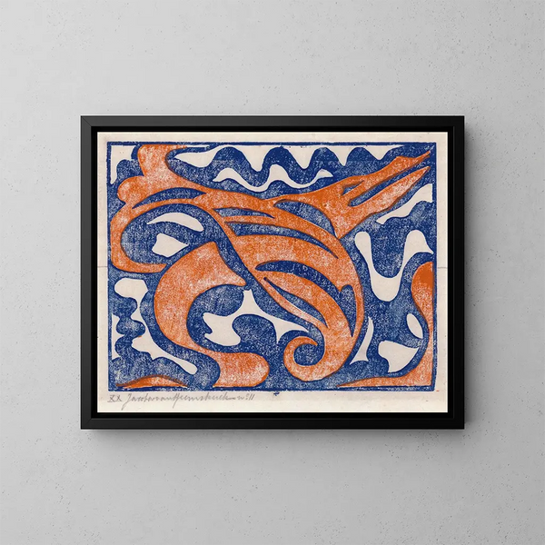 Compositie XX - Jacoba van Heemskerck — ingelijst kunstwerk aan de muur
