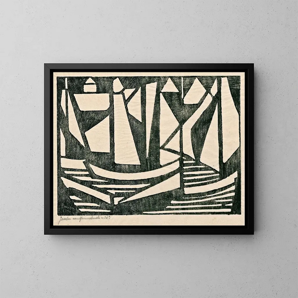 Compositie nr. 6 - Jacoba van Heemskerck — ingelijst kunstwerk aan de muur