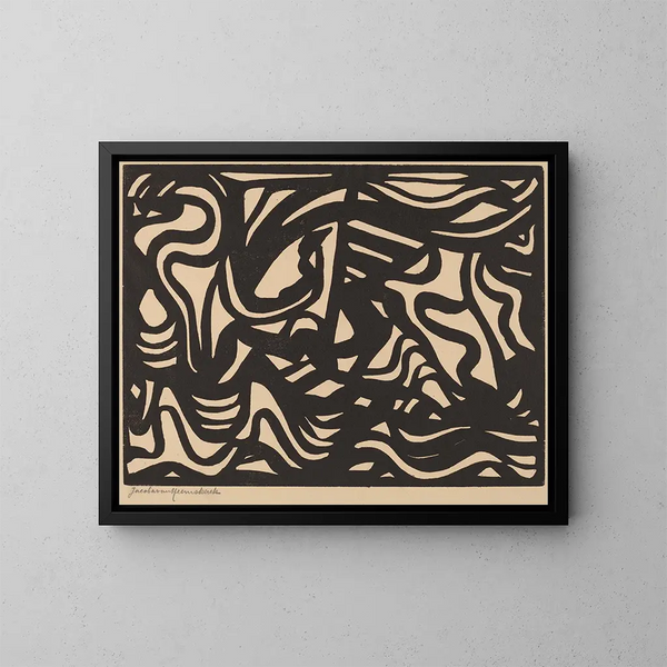 Compositie nr. 86 - Jacoba van Heemskerck — ingelijst kunstwerk aan de muur