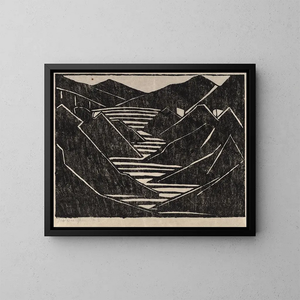 Fjord - Jacoba van Heemskerck — ingelijst kunstwerk aan de muur