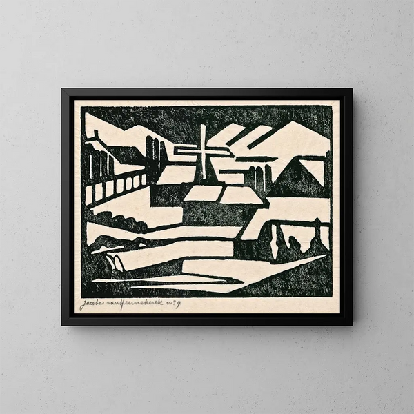 Molentje - Jacoba van Heemskerck — ingelijst kunstwerk aan de muur