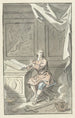 a seated man with hands clasped behind a Bible - Jacobus Buys — artwork view