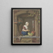 Meisje in de keuken - Jacobus Johannes Lauwers — ingelijst kunstwerk aan de muur