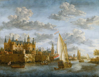 Jacobus Storck - Castle on a River in Holland.webp