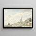 Uitzicht op Asperen met de stadsmuren en de toren - Jacobus Versteegen — ingelijst kunstwerk aan de muur