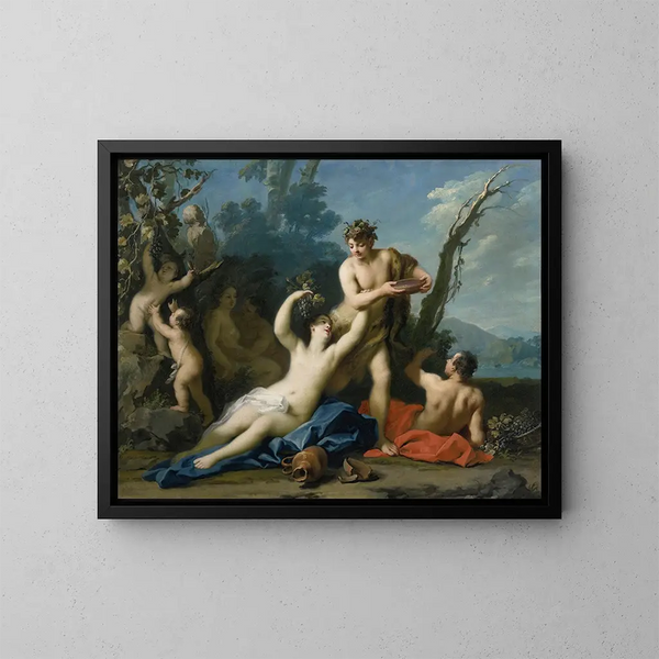 Bacchus et Ariane - Jacopo Amigoni — framed artwork on a wall