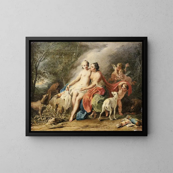 Diane et Callisto - Jacopo Amigoni — framed artwork on a wall