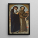 Saint Antoine Abbé et Saint Bernardin de Sienne - Jacopo Bellini — ingelijst kunstwerk aan de muur