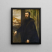 portret van een man met uitzicht op een landschap - Jacopo Tintoretto — ingelijst kunstwerk aan de muur