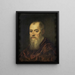 portret van een man met een rood jas - Jacopo Tintoretto — ingelijst kunstwerk aan de muur