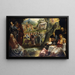 L'admiratie van het gouden kalf - Jacopo Tintoretto — ingelijst kunstwerk aan de muur