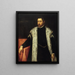 van een jonge man van vijfentwintig jaar met een bontjas - Jacopo Tintoretto — ingelijst kunstwerk aan de muur