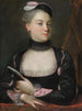 Portret van een Franse actrice - Jacques-Charles Allais — weergave van het kunstwerk