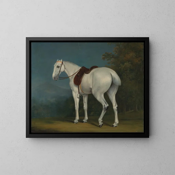 A gray mare of lady - Jacques-Laurent Agasse — framed artwork on a wall