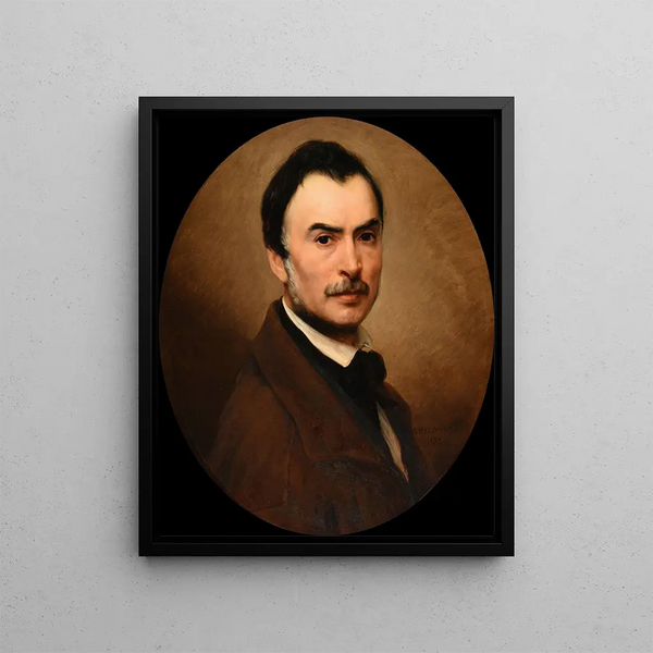 Zelfportret - Jacques-Raymond Brascassat — ingelijst kunstwerk aan de muur