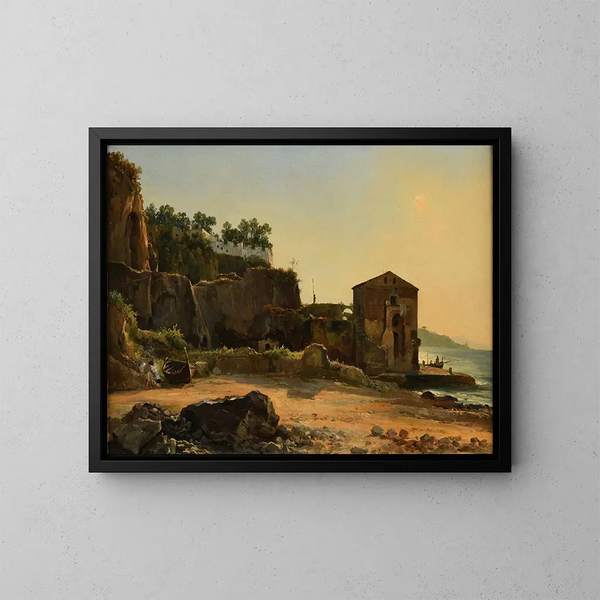 Seaside - Jacques-Raymond Brascassat — framed artwork on a wall