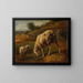 Schapen en ooien op de weide - Jacques-Raymond Brascassat — ingelijst kunstwerk aan de muur