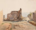 Straten en ruïnes van Pompeï - Jacques-Raymond Brascassat — weergave van het kunstwerk