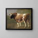 Studie van een stier - Jacques-Raymond Brascassat — ingelijst kunstwerk aan de muur