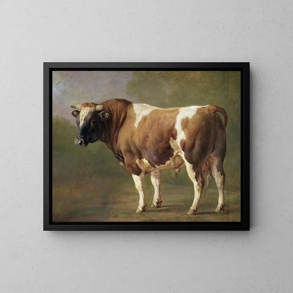 Study of a Bull - Jacques-Raymond Brascassat — framed artwork on a wall