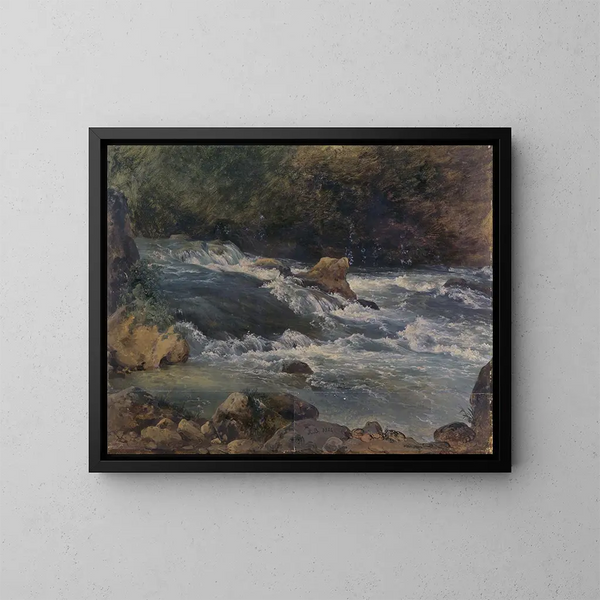 Torrent - Jacques-Raymond Brascassat — framed artwork on a wall