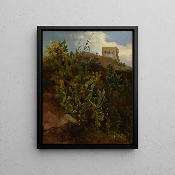 Tour en cactus - Jacques-Raymond Brascassat — ingelijst kunstwerk aan de muur