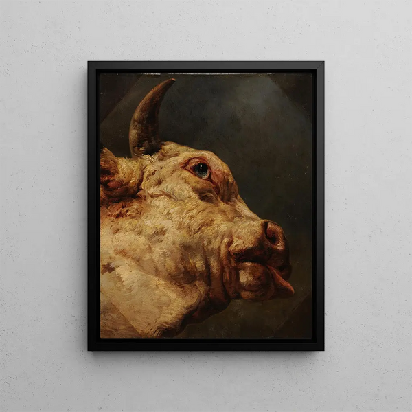 Koehoofd - Jacques-Raymond Brascassat — ingelijst kunstwerk aan de muur