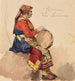 Studie van vrouw van Sonima - Jacques-Raymond Brascassat — weergave van het kunstwerk