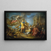Allegorie ter ere van de publicatie van de vrede van Aken op 13 februari 1749 - Jacques Dumont — ingelijst kunstwerk aan de muur