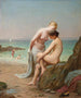 Geheimen aan de kust - Jacques Joseph Léopold Loustau — weergave van het kunstwerk