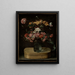 Bloemenboeket op een kartonnen doos - Jacques Linard — ingelijst kunstwerk aan de muur