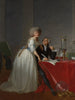 Antoine Laurent Lavoisier 1743-1794 en Marie Anne Lavoisier Marie Anne Pierrette Paulze 1758-1836 - Jacques Louis David — weergave van het kunstwerk