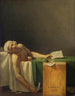 Marat vermoord - Jacques Louis David — weergave van het kunstwerk