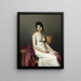 Portret van een jonge vrouw in wit - Jacques Louis David — ingelijst kunstwerk aan de muur