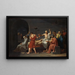 De dood van Socrates - Jacques Louis David — ingelijst kunstwerk aan de muur