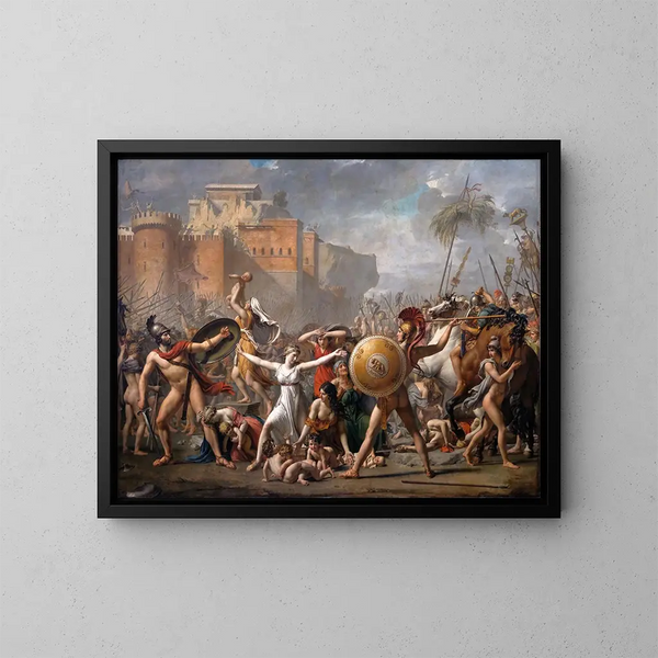 L'Intervention des Sabines - Jacques Louis David — framed artwork on a wall