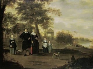 De familie van de predikant Reinier Halma in Langerak aan de Lek - Jacques Muller — weergave van het kunstwerk