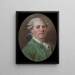Onbekende man - Jacques Thouron — ingelijst kunstwerk aan de muur