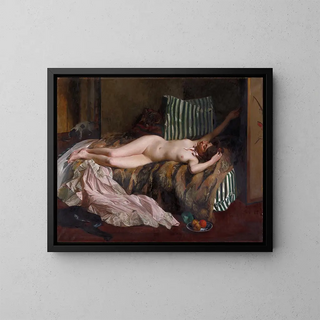 La jeune fille après un bal masqué - Jacques-Émile Blanche — ingelijst kunstwerk aan de muur