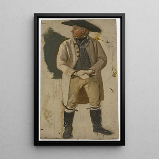 Jakob Becker - Bauer mit groem Hut weier Jacke Stulpenstiefeln.webp