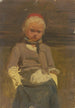 Kleine hessische boerenvrouw schilderij - Jakob Becker — weergave van het kunstwerk