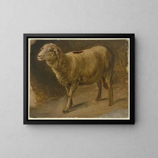 Sheep - Jakob Becker — framed artwork on a wall